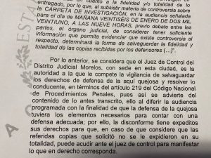 Suspensión de amparo señala que es el juez de control quien debe pedir las carpetas al MP: García Portillo