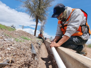 Municipio trabaja en la modernización del sistema de riego en parque El Encino