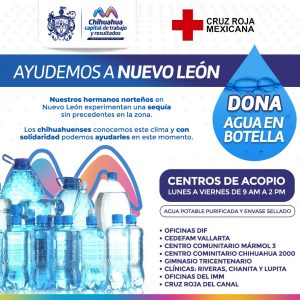 Invitan a donar agua embotellada en apoyo a Nuevo León