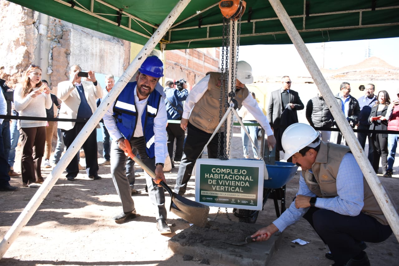 Inicia construcción de complejo habitacional vertical entre federación y estado en Chihuahua