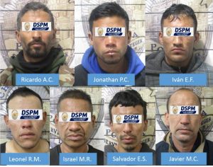 Detiene DSPM a siete hombres acusados de robar en distintos hechos