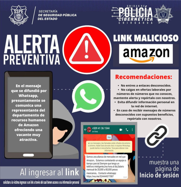 Alerta Policía Cibernética por fraude a nombre de Amazon