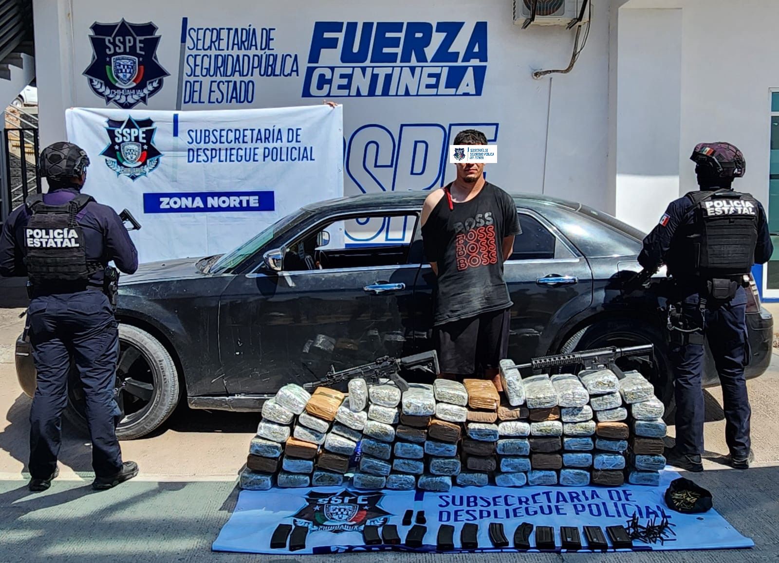 Operativo en Ojinaga permite aseguramiento de drogas y armas