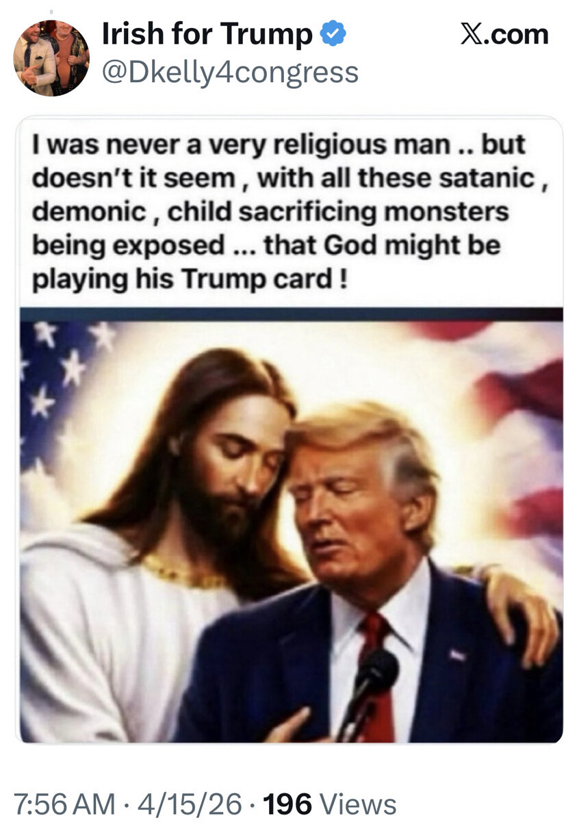 Trump publica una nueva imagen de él junto a Jesucristo