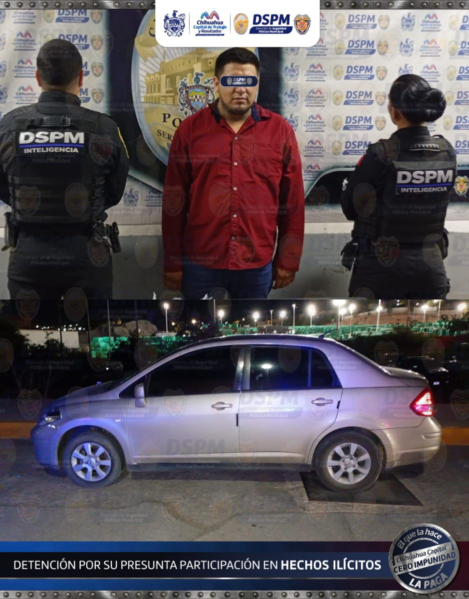 Cae con droga y a bordo de auto robado