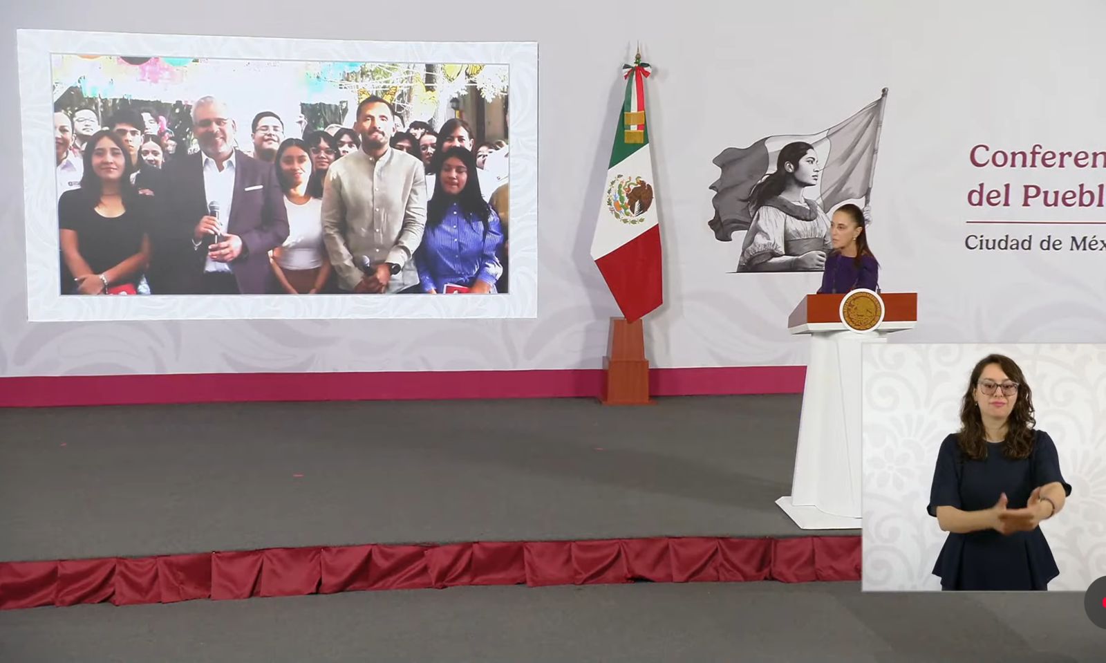 Participa Instituto Municipal de la Juventud de Juárez en la mañanera de la Presidenta con maratón de lectura