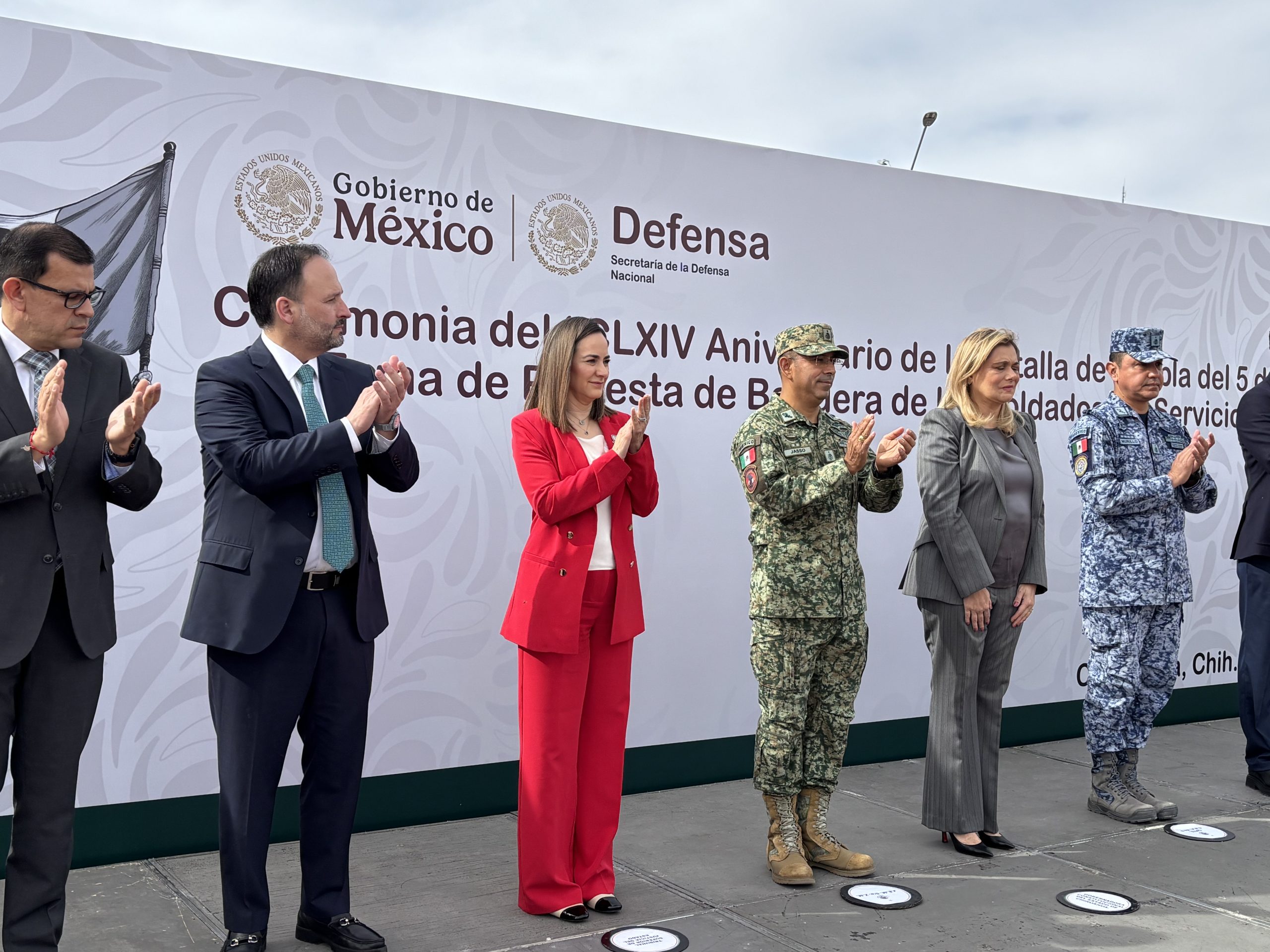 Encabeza Maru Campos acto cívico-militar por 5 de mayo