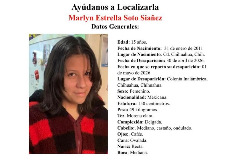 Buscan a adolescente desaparecida en la colonia Inalámbrica