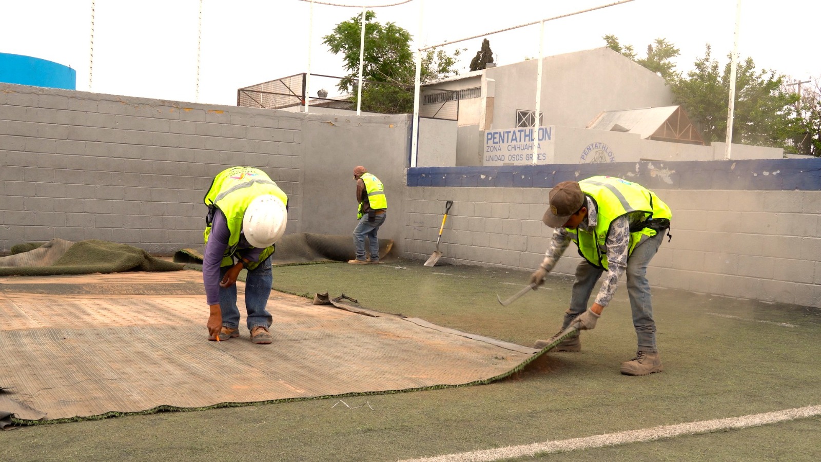 Inicia Municipio remodelación de canchas en Huerta Legarreta