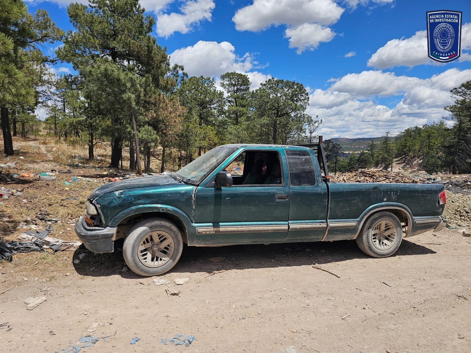 Asegura AEI en San Juanito pick up con reporte de robo
