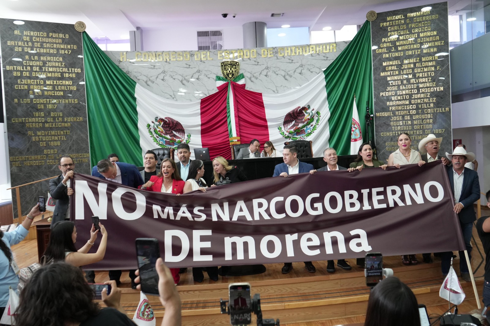 “No más narcogobiernos de Morena”: GP PAN