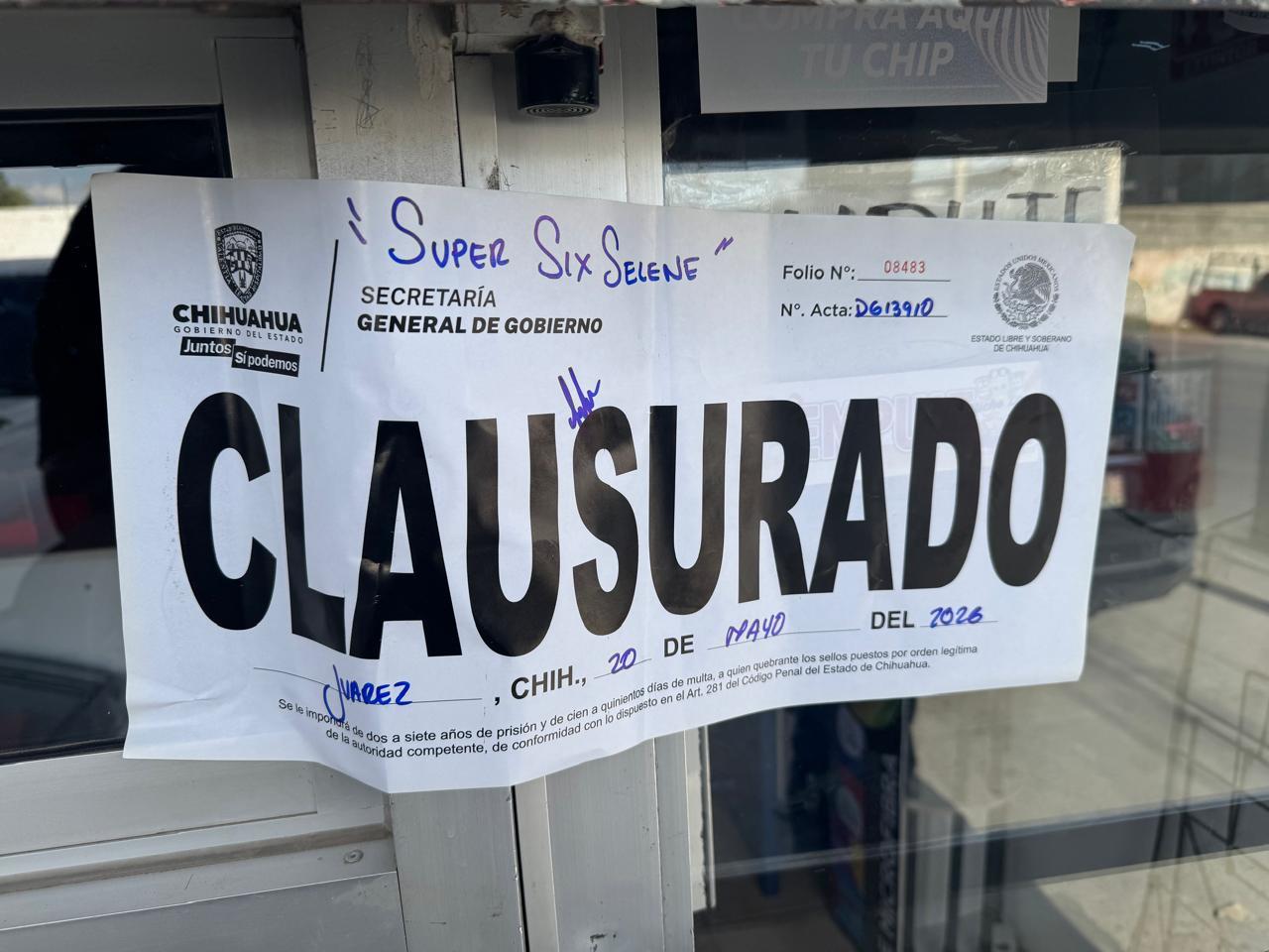 Clausuró Gobernación 6 negocios este fin de semana