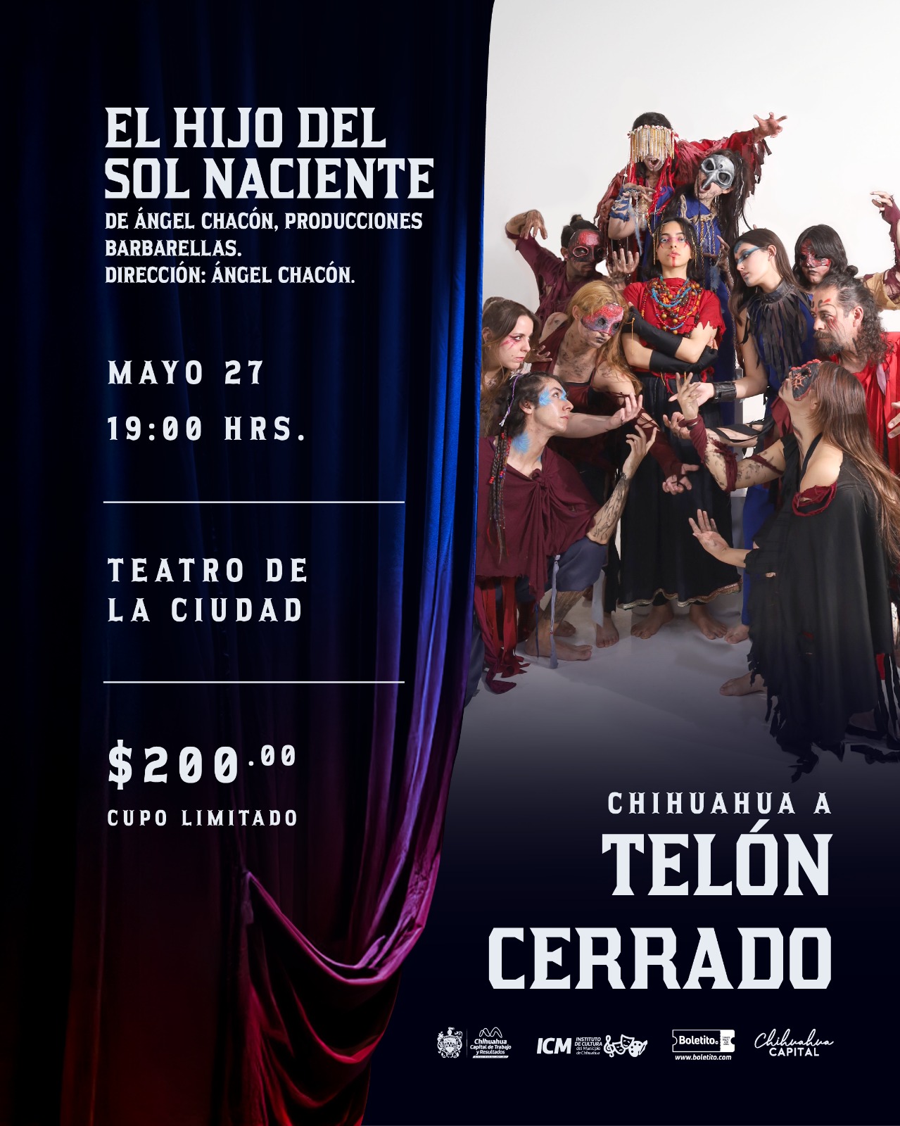 Invita ICM a la obra “El Hijo del Sol Naciente”