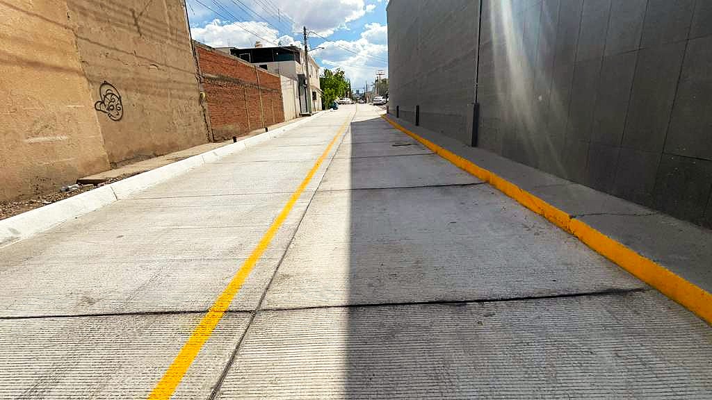 Concluye pavimentación de la calle Chihuahua
