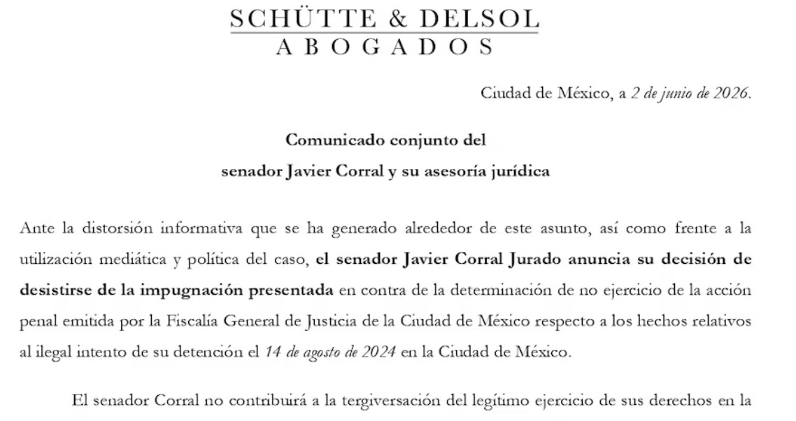 Desiste Corral por caso “Gin-Gin”