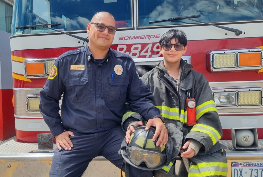 Mi papá es mi héroe: Morgan sueña con ser bombero