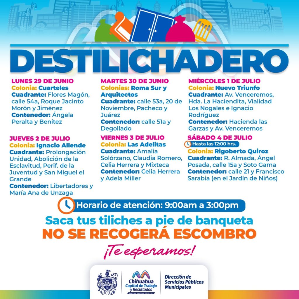 Visitará Destilichadero siete colonias