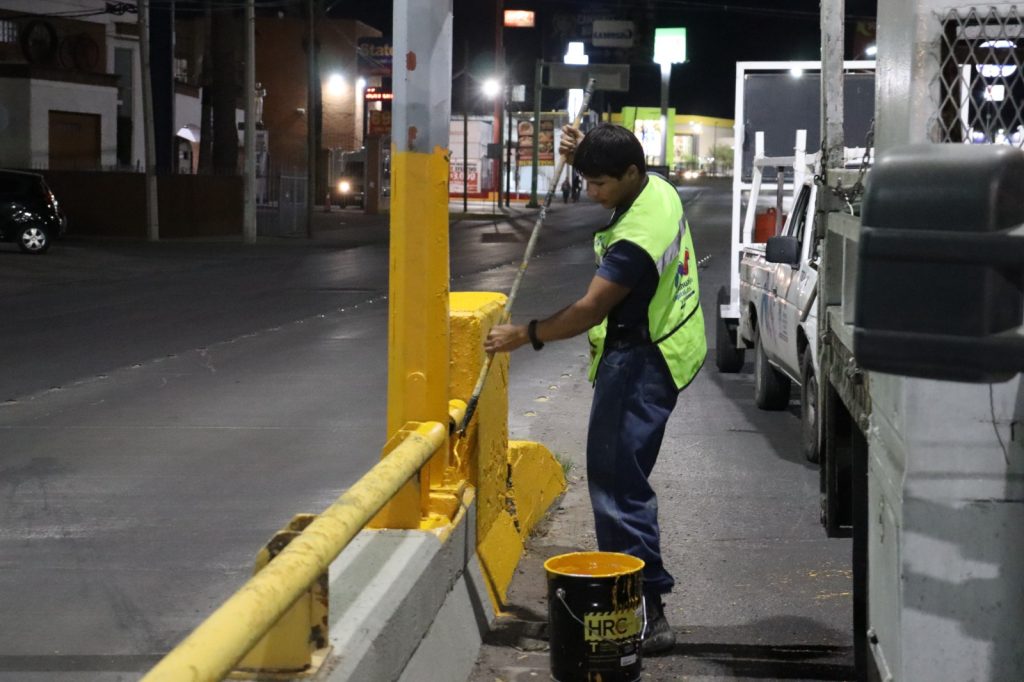 Terminan labores de limpia y pintura en puente de la Tecnológico