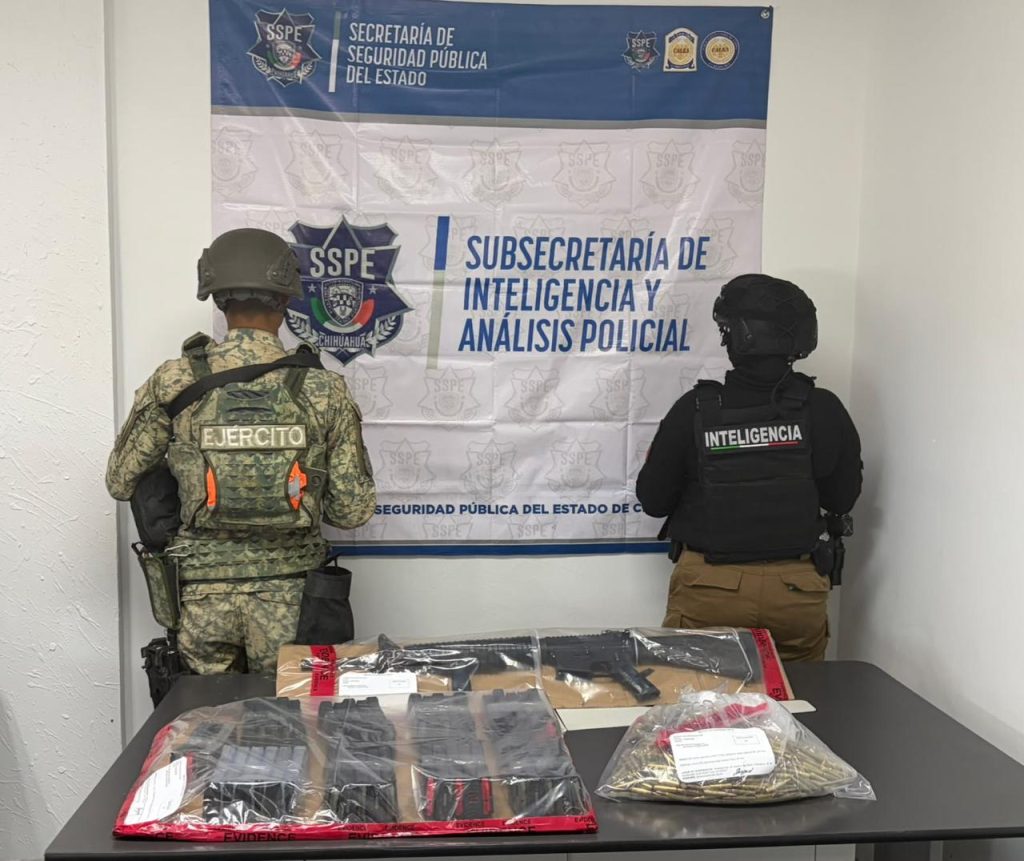 Asegura SSPE fusil y más de mil cartuchos en Coyame