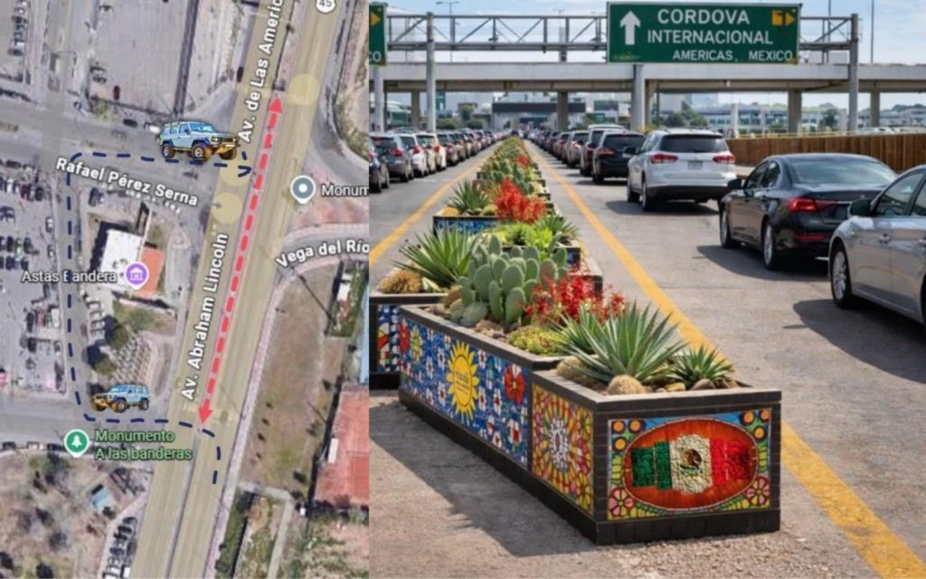 “Barreras permanentes en el camellón del puente libre”