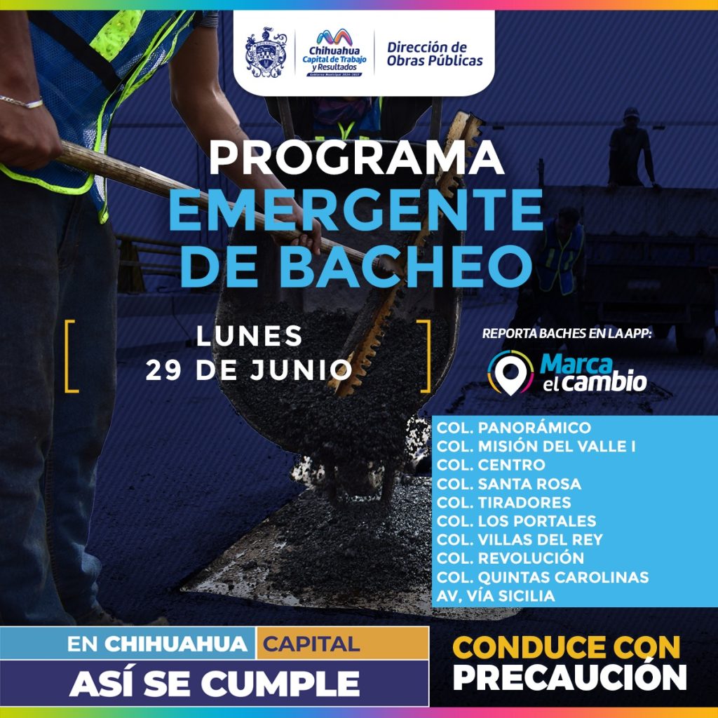 Atenderá Municipio 10 zonas con bacheo este lunes