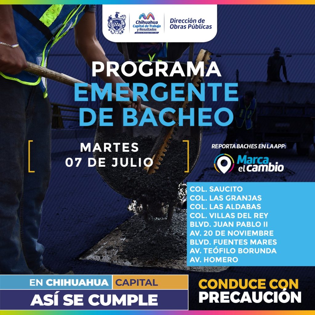 Atenderá Municipio con bacheo nueve zonas este martes