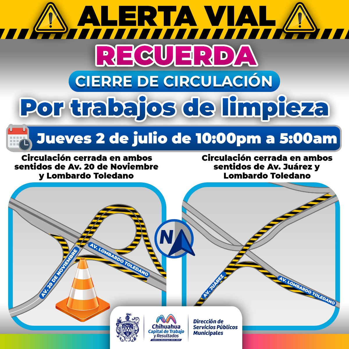 Cerrados hoy tramos en el Toledano por limpieza