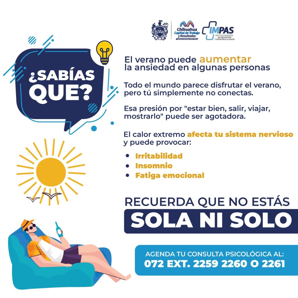 Calor impacta salud emocional; IMPAS emite recomendaciones
