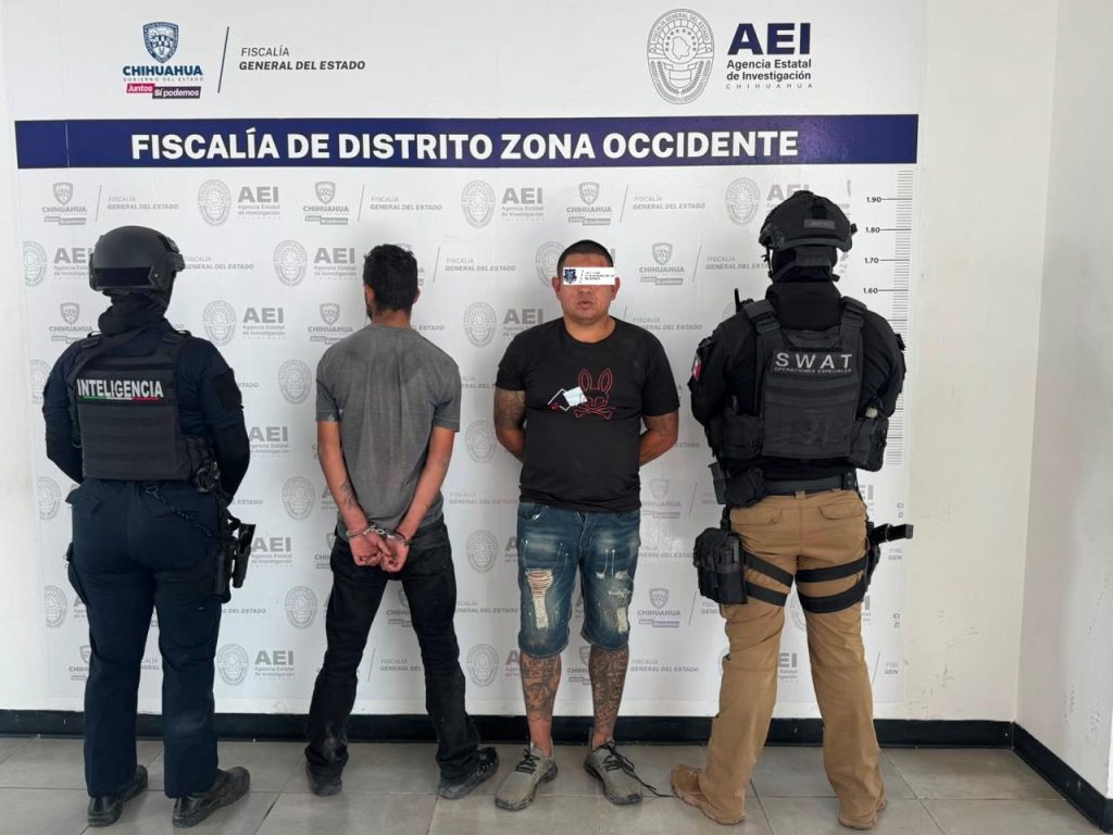 Detiene SSPE a dos sujetos con presunta cocaína en Cuauhtémoc