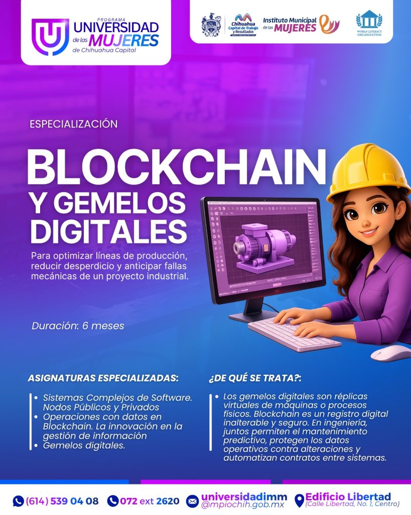 Ofrece IMM especialización en blockchain y Gemelos Digitales