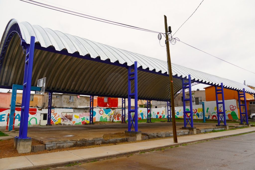 Avance del 60% en domo de la cancha de la calle José Vasconcelos